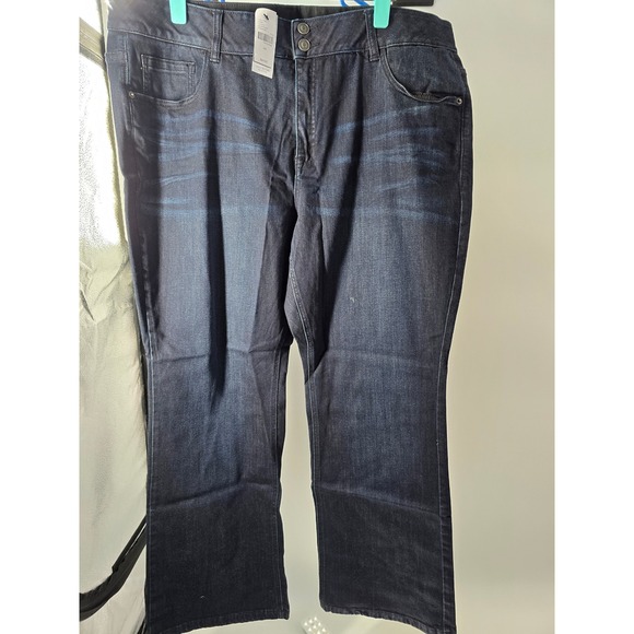 Lane Bryant Denim - Lane Bryant‎ Venezia High Rise Bootcut Jeans 22 Short Dark Wash Tummy Tech 22S